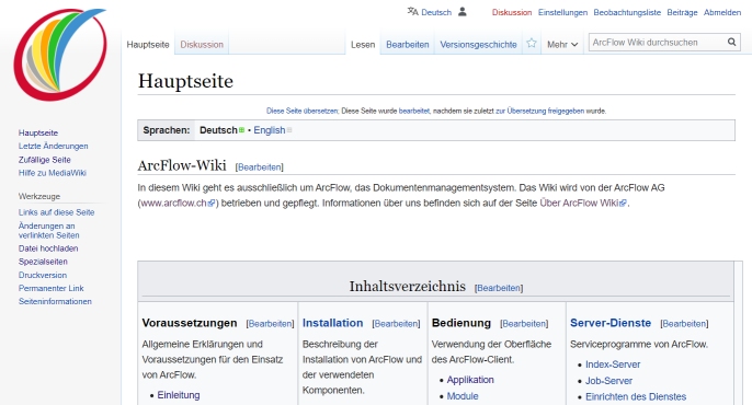 Arcflow Hilfe